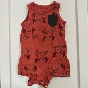 Tea crab romper size 0-3 months